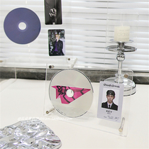 Acrylic CD display rack CD small card storage rack desktop transparent disc storage box disc organizer idol