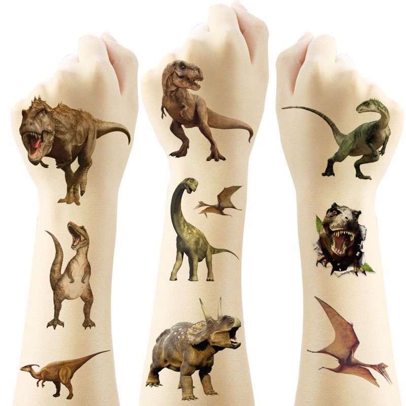 Tyrannosaurus Rex Dinosaur Boy Disposable Tattoo Stickers Children's Tattoo Stickers Birthday Party Tattoo Stickers Water Transfer