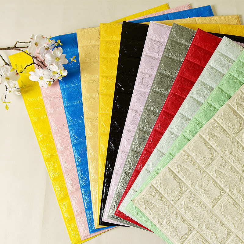 3D stereo self - stick wall brick brick brick living room TV background wall bedroom dorm waterproof anti - collision renovation sticker