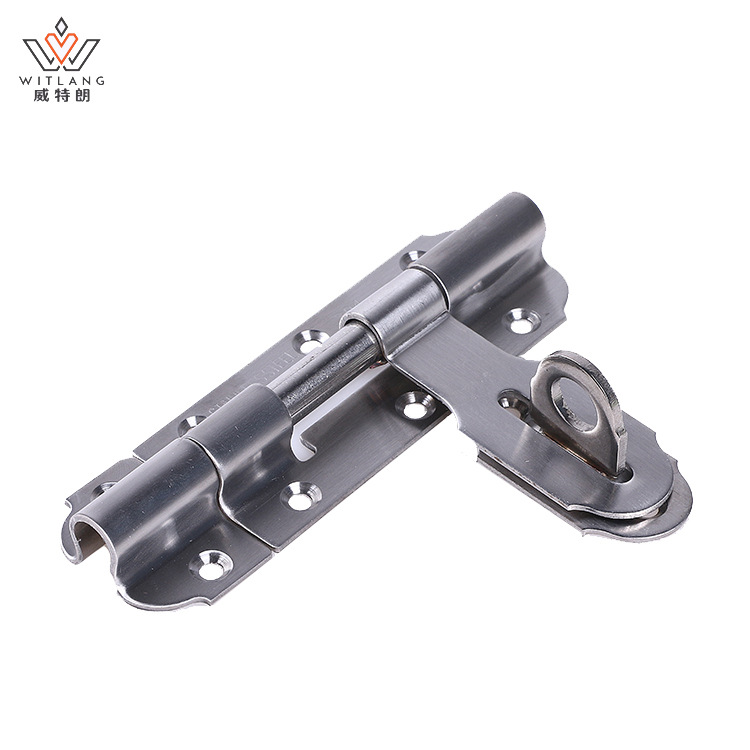 Factory direct 304 thick stainless steel latch anti-theft door door door bolt cow nose lock left and right latch