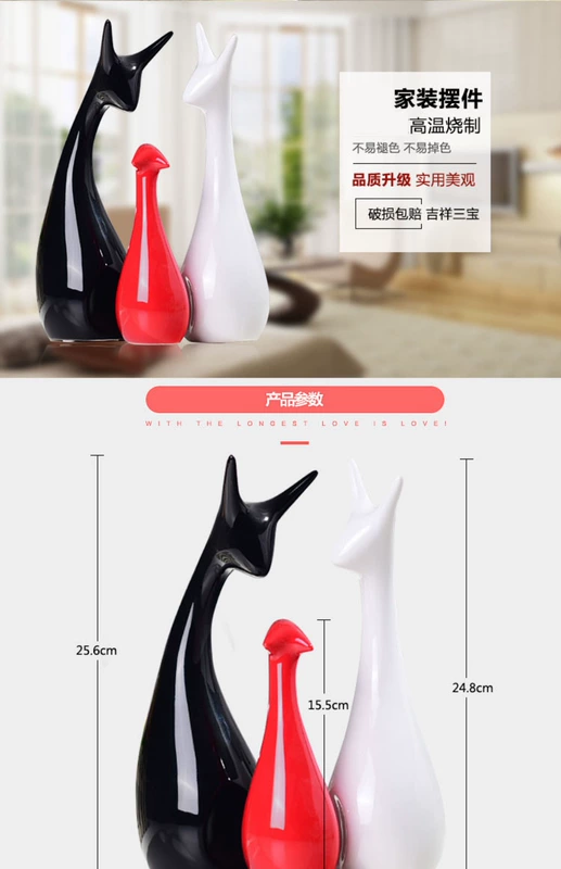Trang chủ Gốm Thủ công Trang trí Phòng khách Tủ rượu Trang trí Tủ TV Trang trí Sáng tạo Quà tặng đám cưới Deer Family