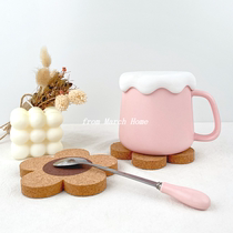 Ins small public net red high color value cup girl cute ceramic cup creative gift couple mug custom