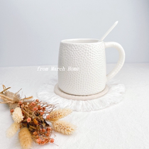 Net Red Honeycomb Mug Couple Cute Cup Large Capacity Black and White Ceramic Creative Cup Festival Gift Customization