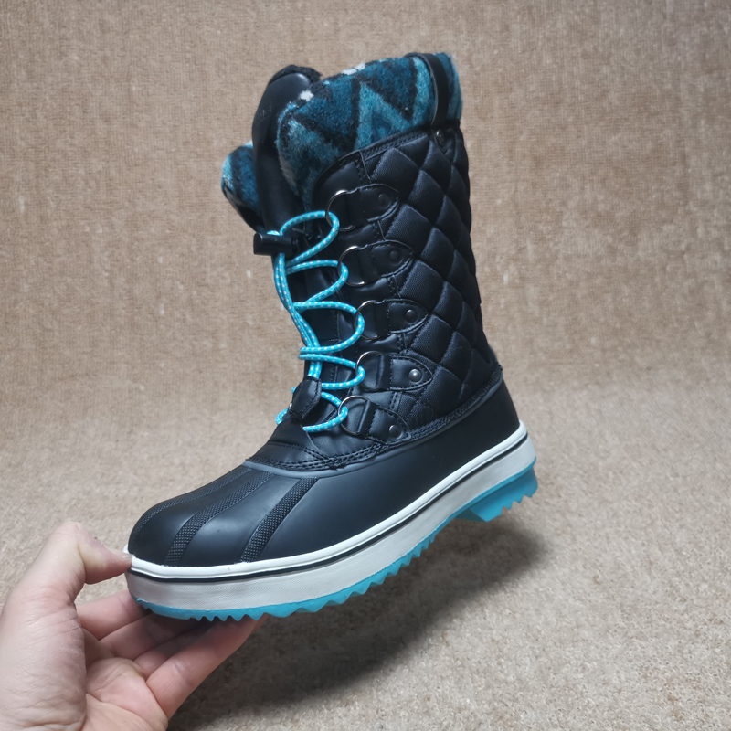 Xinsheri warm minus 30 degrees high - gang thickening hair resistant girls waterproof snow boots side zipper anti - skid female boots