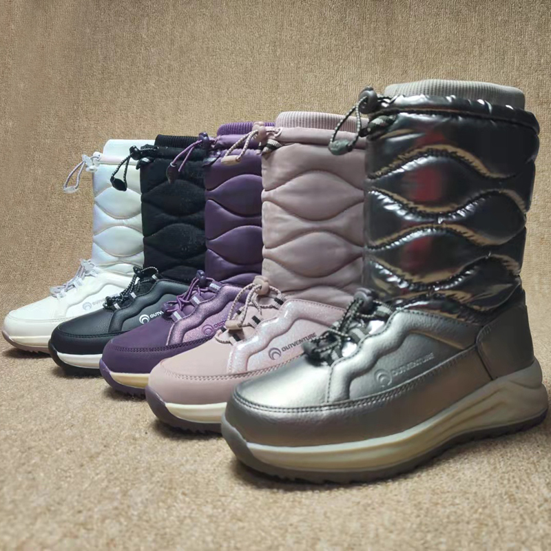 Russian foreign trade girl boots high gang thickness thicket thicket 30 degrees warm waterproof parent snow boots