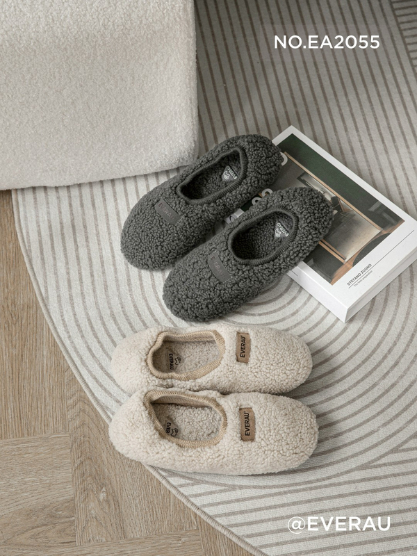 Everau New Model Winter Home Slippers Plush Indoor Slippers Sheepskin Integrated Pearl Lamb Ea2055 Everau New Model Winter Home Slippers Plush Indoor Slippers Sheepskin Integrated Pearl Lamb Ea2055