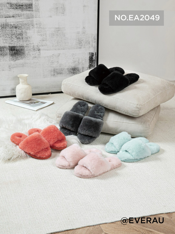 Everau Australian Autumn and Winter Women's Shoes for Home and Outdoor Use, Plush Slippers with Integrated Fur Ea2049 Everau Australian Autumn and Winter Women's Shoes for Home and Outdoor Use, Plush Slippers with Integrated Fur Ea2049