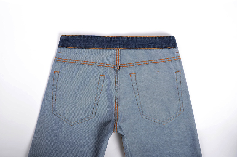 Stretch mùa hè phần mỏng quần short denim nam lỏng lẻo thẳng năm điểm giản dị ống túm sáu quần thương hiệu trung niên quần