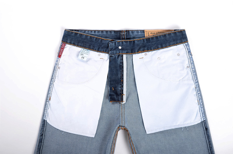 Stretch mùa hè phần mỏng quần short denim nam lỏng lẻo thẳng năm điểm giản dị ống túm sáu quần thương hiệu trung niên quần