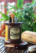 Huazhong University of Science and Technology souvenirs good transfer antique bamboo pen holder Chinese style gift practical pen holder pendulum