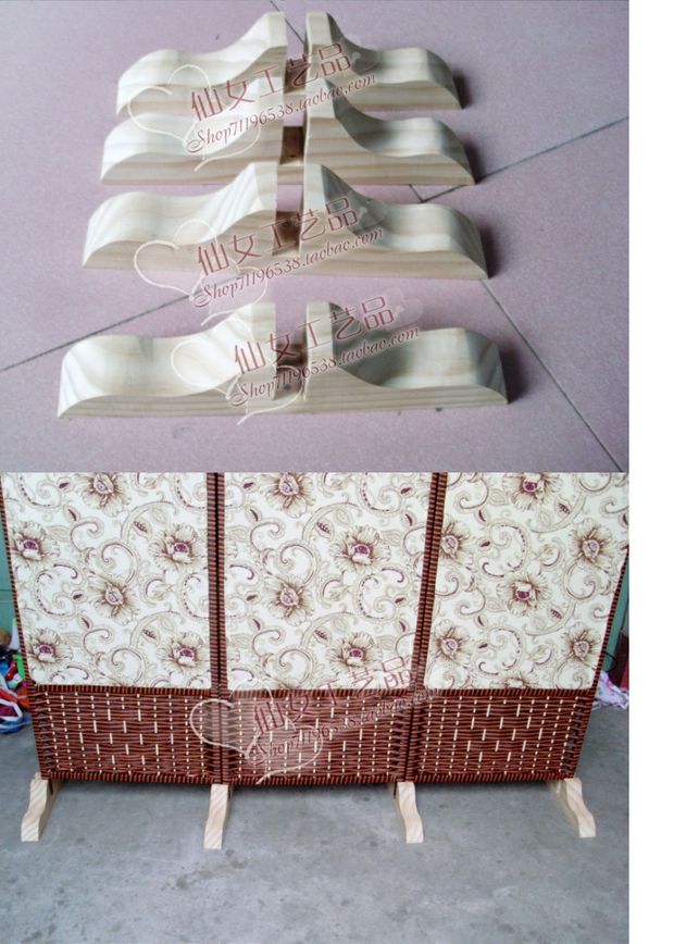 Màn hình cơ sở gấp di chuyển khung màn hình cỏ wicker vải màn hình cơ sở đặc biệt khung cố định - Màn hình / Cửa sổ vách ngăn cầu thang gỗ