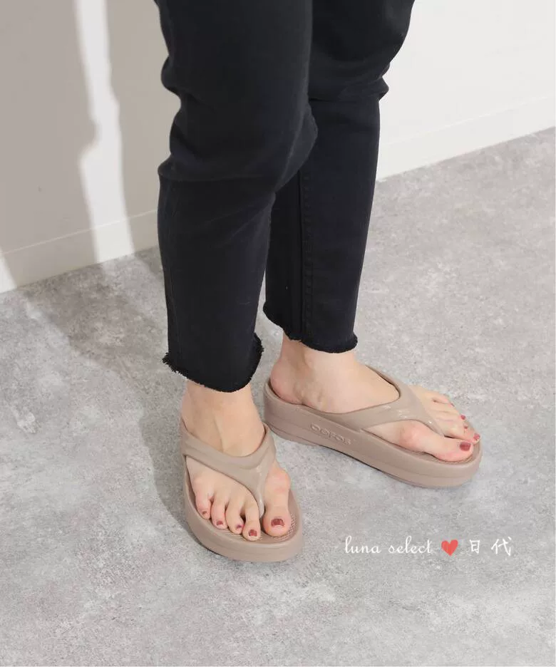 OOFOS Japan purchasing agent ~ 25% off thick-soled comfortable solid color flip-flops slippers