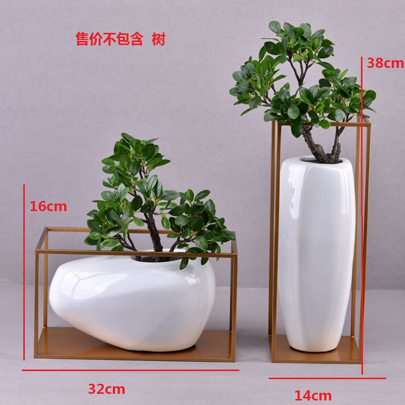 Hoa vàng đơn giản mô phỏng trồng màu xanh lá cây >> bình hoa nồi hoa đứng (mới) hoa đứng chậu cây trong nhà