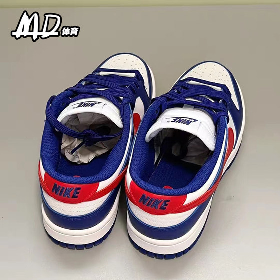 NikeNIKENikeDunkLow white blue red retro women's low-top casual sneakers DD1503-119