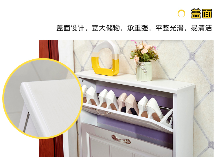 Nordic mỏng màu giày trắng công suất lớn bãi lê dễ dàng hội trường tủ giày đơn giản căn hộ nhỏ - Buồng tủ gỗ giá rẻ