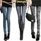 Korean imitation denim leggings wear spring and autumn summer cropped pants to make you look slim and stretchy tight pants thin pants for women