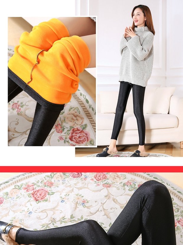 Mùa xuân và mùa thu mỏng quần sáng bóng quần legging nữ kích thước lớn là mỏng 200 pounds chất béo cao eo đàn hồi chân quần quần legging nữ thể thao