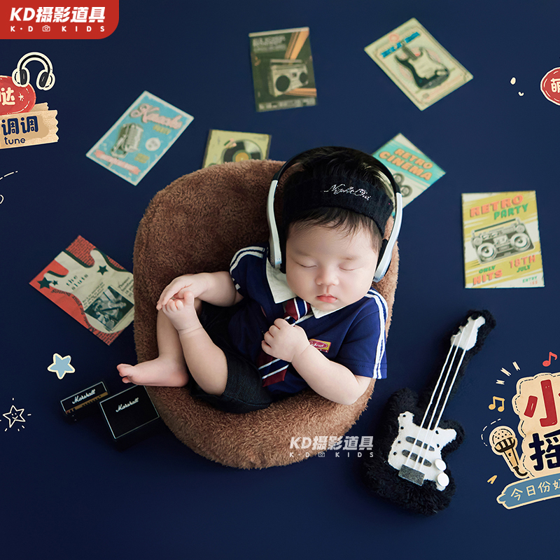 Kd Full Moon Photo Baby Photography Outfit Trendy Rock Music Theme Maternity Photo Studio Portrait Photo