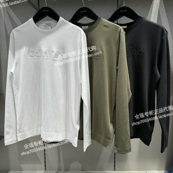 Calvin Klein/Ck Men's Genuine Store Product 2026 Autumn New T-Shirt Top 4Lh806G Calvin Klein/Ck Men's Genuine Store Product 2026 Autumn New T-Shirt Top 4Lh806G