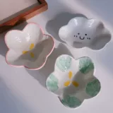 Holas японские INS Ceramic Dailware милые облака окунутые соус -тарелка горячее горшок приправы маленькое блюдо салат уксус диск салат уксус диск