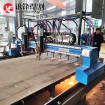 Gantry-type CNC tube-sheet integrated plasma cutting machine multi-head flame straight cutting supports customization