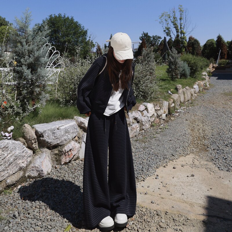 【Hello Summer】〖Striped Pants〗High-Waisted Pants, See Picture Three for Length 【Hello Summer】〖Striped Pants〗High-Waisted Pants, See Picture Three for Length