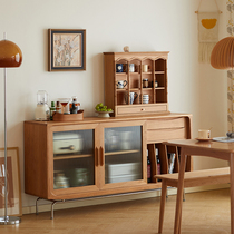Maruko Story solid wood sideboard Japanese-style cherry wood furniture medieval sideboard wine cabinet kitchen storage locker