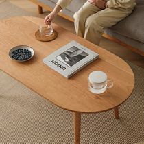 Solid wood coffee table TV cabinet combination Simple modern Japanese log living room small apartment cherry wood Nordic tea table