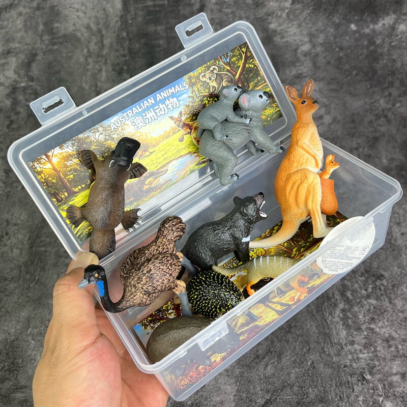 Science and Education Toys Australian Wildlife Simulation Model Set: Kangaroo, Koala, Platypus, Echidna, Wallaby, Emu