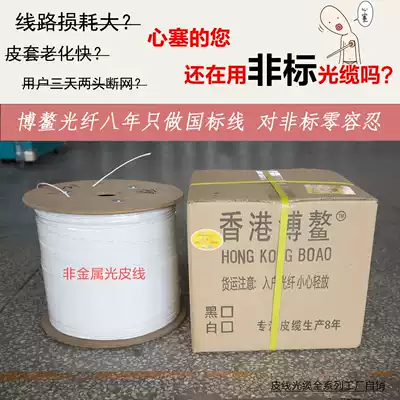 Boao optical fiber indoor FRP non-metal 1 Core 2 core 4 core leather cable cable outdoor leather cable optical fiber telecommunications national standard