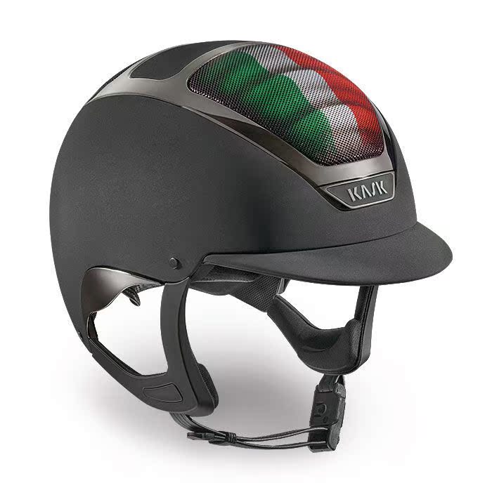  German direct mail Italian adult equestrian safety helmet KASK Dogma Chrome flag