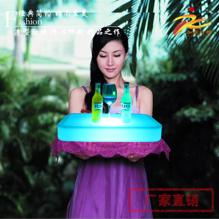 LED luminous wine tray KTV bar wine wine wine wine wine wine, colourful anti-fall tray Simply modern creative furniture