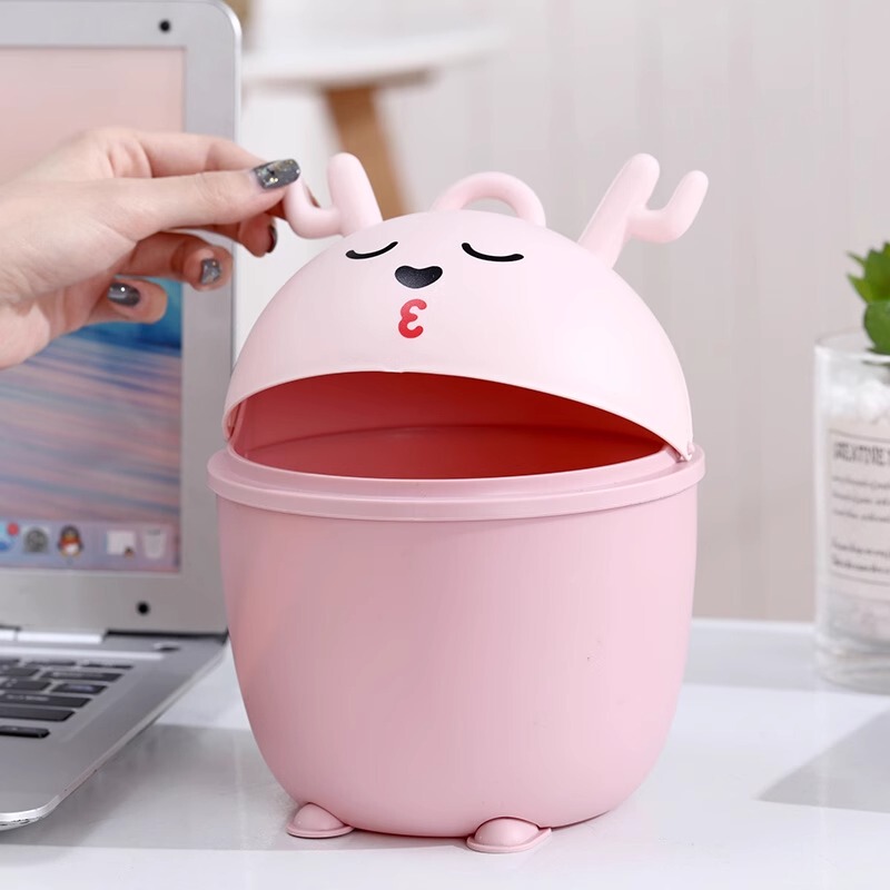 Desktop Trash Can, Small Desktop Trash Bin, Categorized for Home Use, Cute Mini Small Trash Basket, Bed Bedroom Paper Basket