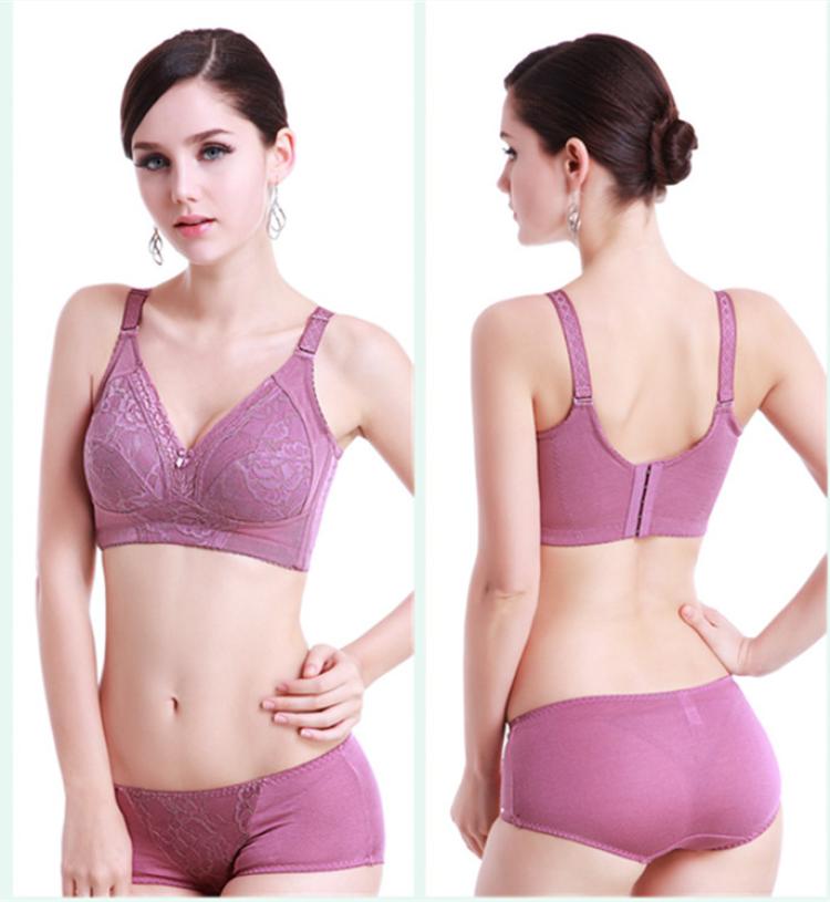 Ngực to, cốc nhỏ đầy đủ, đồ lót, nước nữ, Tingmei, không có vòng thép, kích thước lớn, chất béo mm, áo ngực điều chỉnh, siêu mỏng - Áo ngực không dây thoi trang cong so