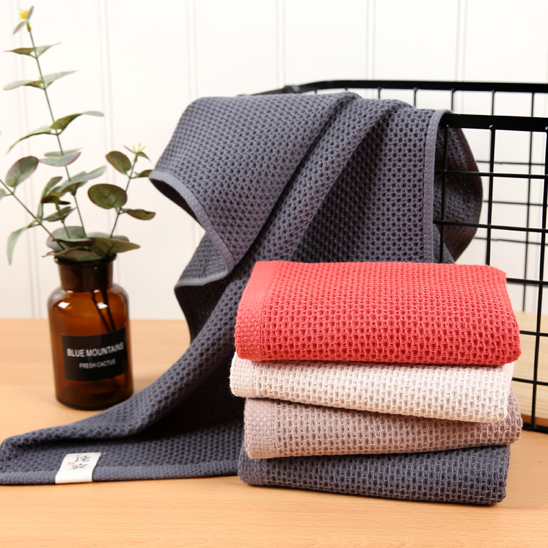 Day Department Brief Gauze Pure Cotton Honeycomb Towel Group Purchase Gift Absorbent Waffle Blush Hair Wash Face Towel price-Taobao
