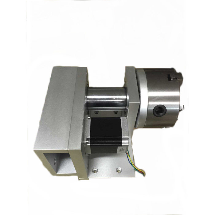 Laser cutting rotary fixture rotary motor three-jaw chuck rotary shaft 125 rotary table can pass