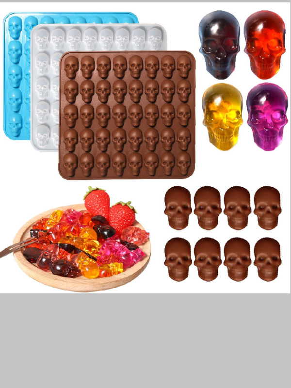 40-Piece Skull Ice Tray, Resin Skull Baking Cookie Chocolate Mold, DIY Fondant Mold, Decorative Candy Mold