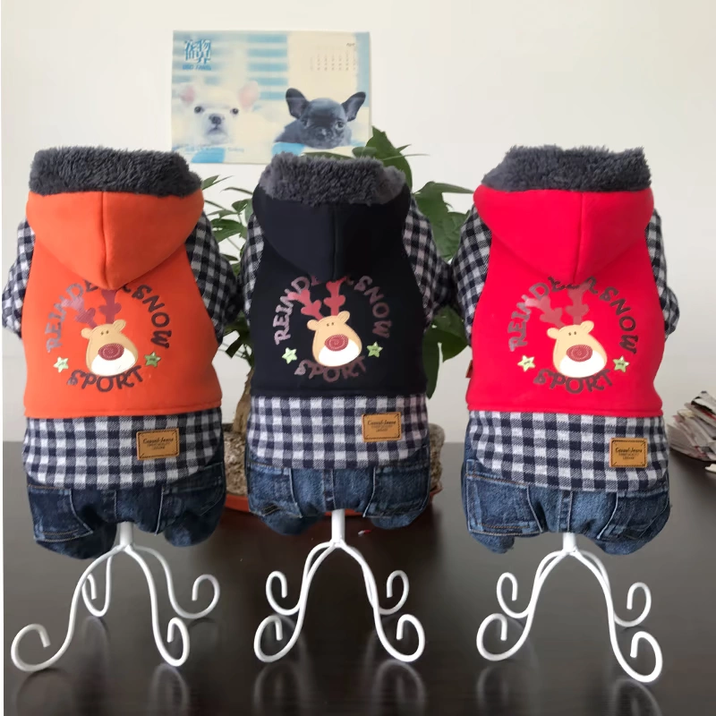 Coco Hani Pet Casual Wear Deer Cotton Áo Bốn chân Teddy Quần áo chó VIP - Quần áo & phụ kiện thú cưng