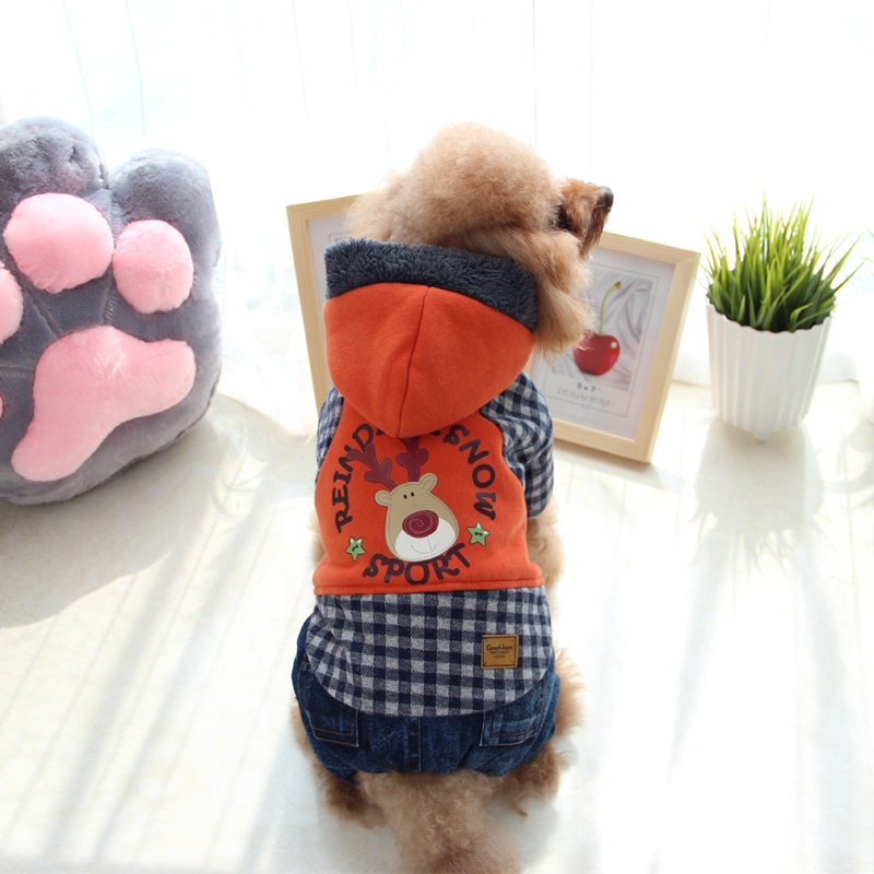 Coco Hani Pet Casual Wear Deer Cotton Áo Bốn chân Teddy Quần áo chó VIP - Quần áo & phụ kiện thú cưng nón cho mèo