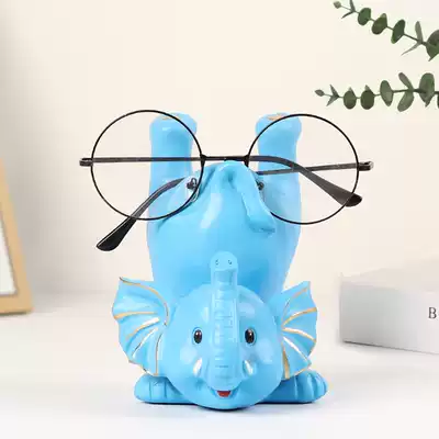 Creative baby elephant glasses shelf ornaments glasses shop counter display props decoration cute glasses storage bracket