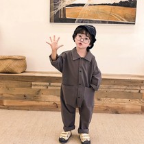 Boys jumpsuits childrens spring cotton clothes childrens thin babies foreign clothes girls spring and autumn jumpsuits