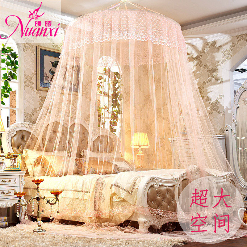 Increase suspended ceiling type dome mosquito net 1 8m bed encryption double home 2 0 1 5 meters princess wind encryption floor