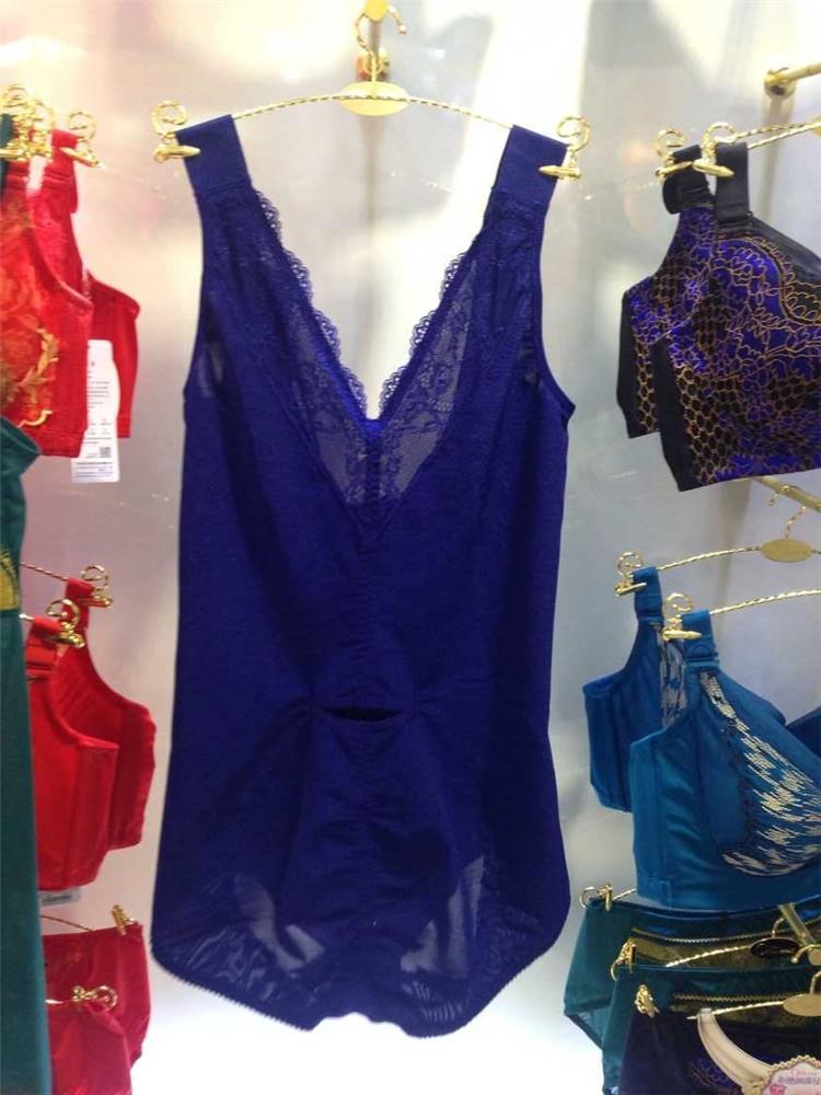 Ovisili corset đích thực 25871 cơ thể sau sinh nhựa hóa lỏng dây đai titan khóa kéo khóa tam giác dính liền bộ đồ lót 1 mảnh mùa thu