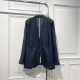 High-end and versatile buckle linen suit jacket