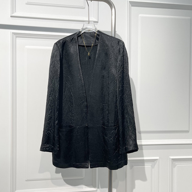 Elegant acetate gloss high-end suit jacket