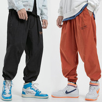 Muscle mens casual pants thin hip-hop wild small feet sweatpants loose radish leg pants training pants trend