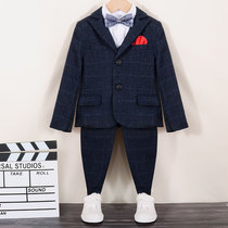 Boys dress suit gray suit baby Flower Girl Wedding catwalk piano host table performance Spring and Autumn costume