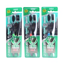 Black Bamboo Charcoal Deep Clean Toothbrush 2 Small Heads Spiral Soft Fur Bamboo Charcoal Silk Nano Prepared Charcoal Manually Clean Carbon Silk