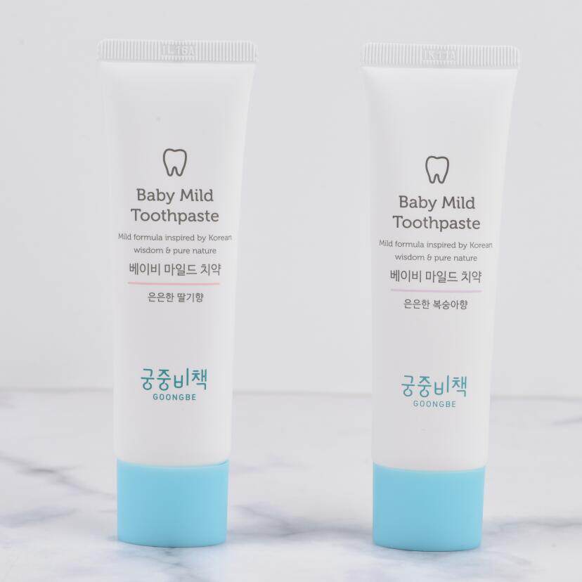 Miyamoto recipated GOONGBE Korea to import baby toothpaste No-fluorine child mothproof toothpaste 60g-Taobao