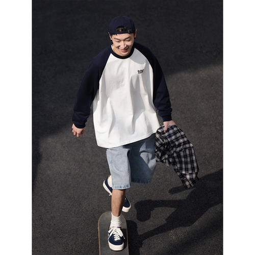 BELLKENIDEA Хлопковый японский лонгслив, свободный крой